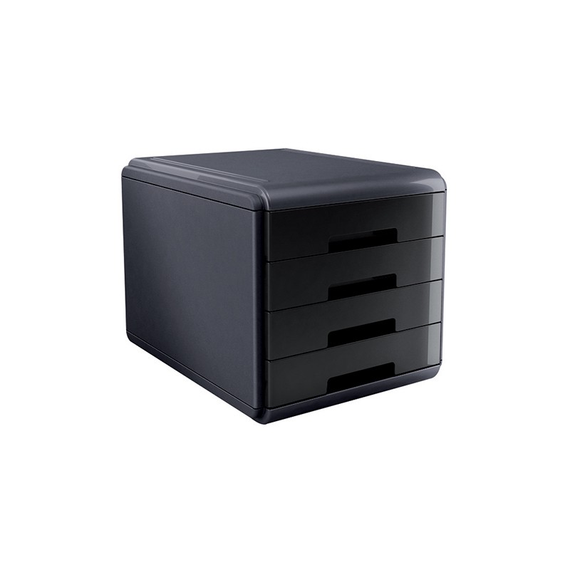 CASSETTIERA Mydesk 4 cassetti - Infrangibile - Colore NERO Nero - Black CASSETTIERA Mydesk 4 cassetti - Infrangibile - Colore NERO Nero - Black