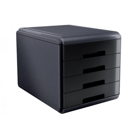 CASSETTIERA Mydesk 4 cassetti - Infrangibile - Colore NERO Nero - Black