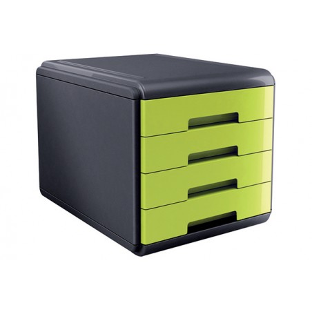 CASSETTIERA Mydesk 4 cassetti - Infrangibile - Colore VERDE Verde - Green