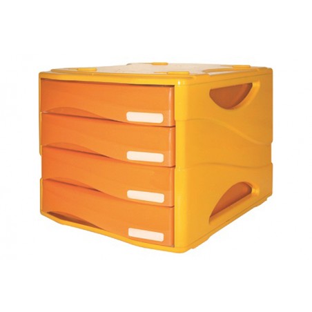 CASSETTIERA Smile ARC 4 cassetti ARANCIONE traslucido - 2 pz Arancio - Orange