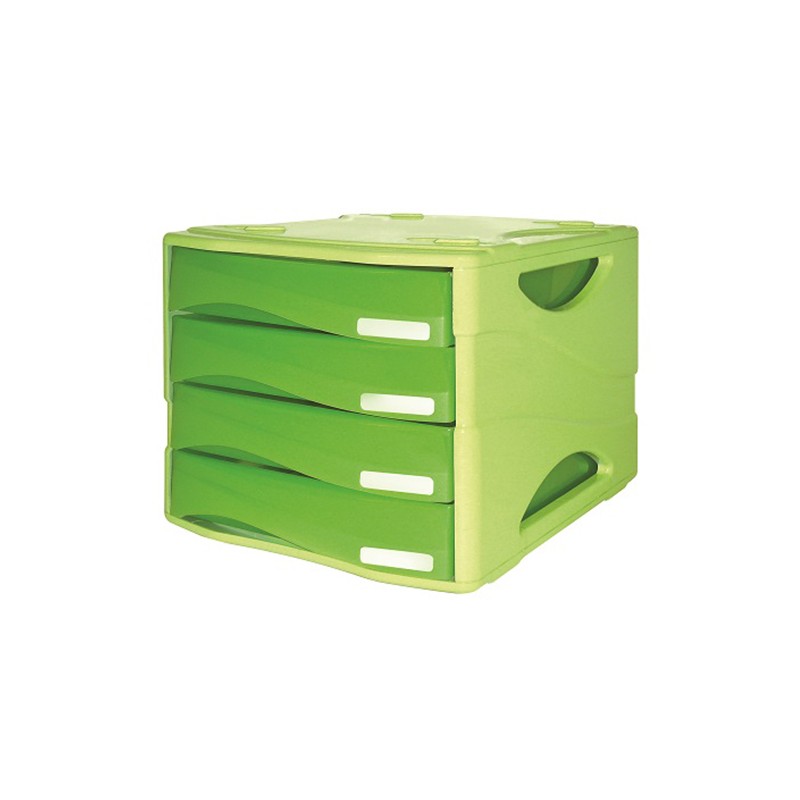 CASSETTIERA Smile ARC 4 cassetti VERDE traslucido - 2 pz Verde - Green CASSETTIERA Smile ARC 4 cassetti VERDE traslucido - 2 pz Verde - Green