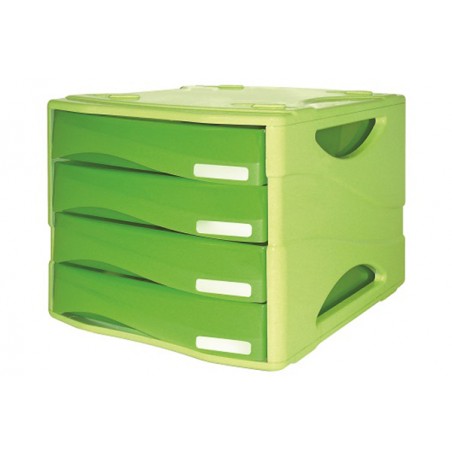 CASSETTIERA Smile ARC 4 cassetti VERDE traslucido - 2 pz Verde - Green
