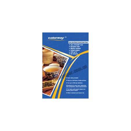 Dual-side Matte Coated Paper,220g/m2 A4 50F Biglietto vista