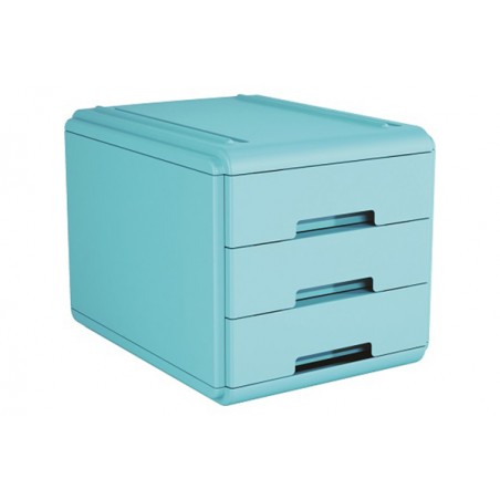 MINI CASSETTIERA 3 cassetti Colore AZZURRO - Conf. 4pz Azzurro - Light Blue