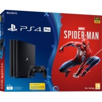 PS4 Console 1TB B Chassis Pro Black + Marvel\'s Spider-Man