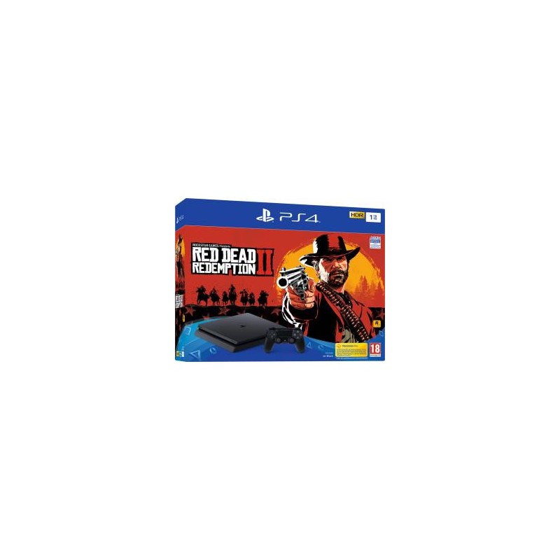 PS4 Console 1TB F Chassis Slim Black + Red Dead Redemption 2 PS4 Console 1TB F Chassis Slim Black + Red Dead Redemption 2