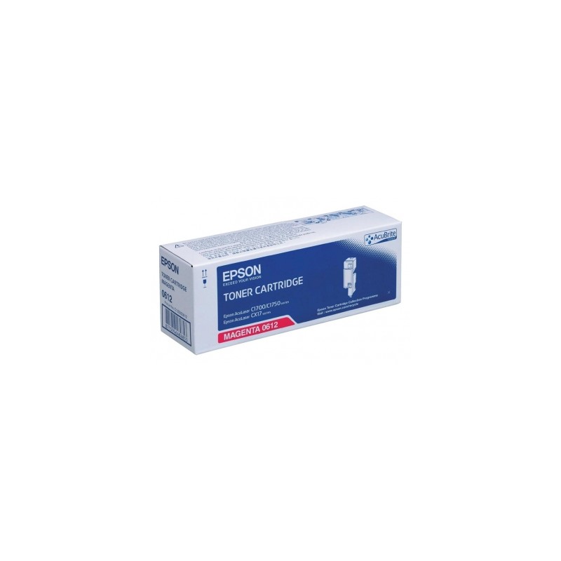 S050612 TONER ORIGINALE MAGENTA PER EPSON ACULASER CX17, C1700, C1750N, C1750W. S050612 TONER ORIGINALE MAGENTA PER EPSON ACULASER CX17, C1700, C1750N, C1750W.