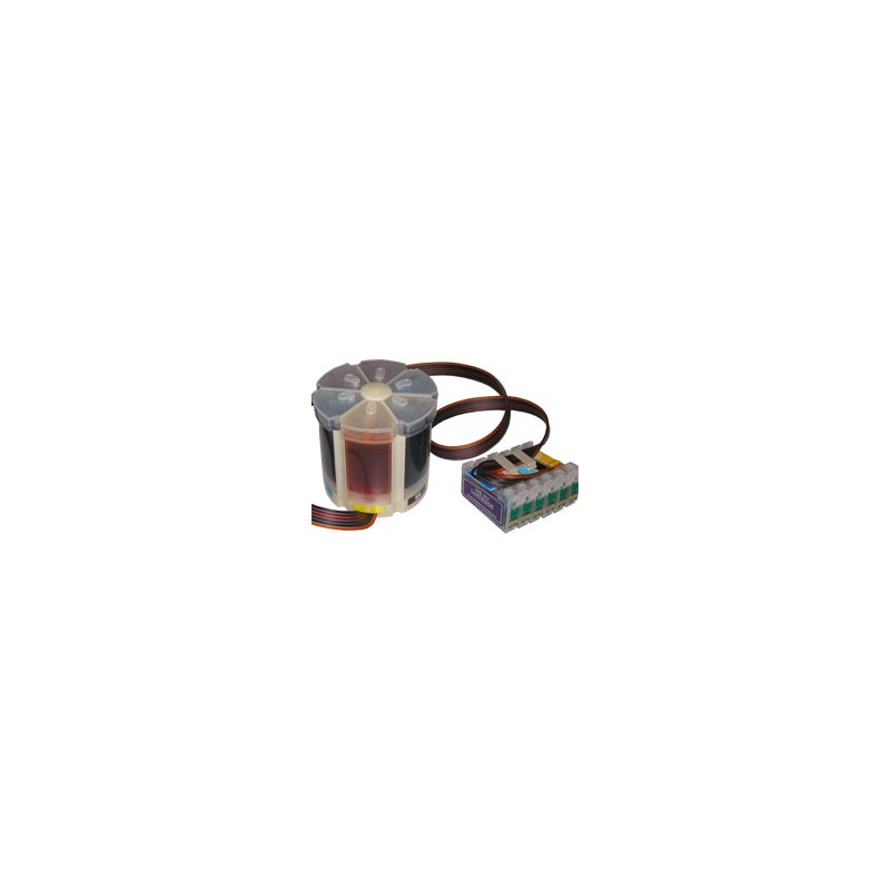 T0807 - CCISS vuoto autoresettante Nero + colori per Epson Multifunzione Stylus Photo RX 560, RX 585, RX 685, Stylus Photo R265, T0807 - CCISS vuoto autoresettante Nero + colori per Epson Multifunzione Stylus Photo RX 560, RX 585, RX 685, Stylus Photo R265,