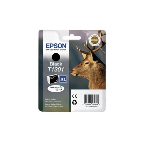 T1301 Cartuccia originale Nero Epson BX 625 FWD, BX 525 WD, Sx 525 WD, 620 FW, BX 925FWD. codice T13014010. T1301.