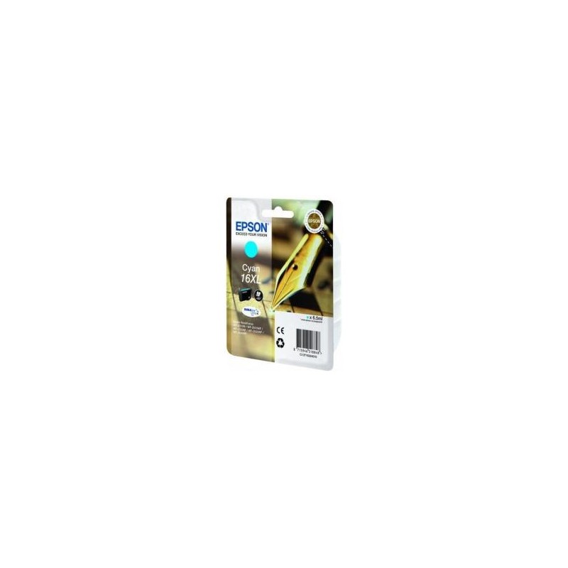 T1632 - 16XL - Cartuccia Originale Ciano per Epson Workforce WF 2010W, WF 2510WF, WF 2520NF, WF 2530WF. T16324020.T1632. T1632 - 16XL - Cartuccia Originale Ciano per Epson Workforce WF 2010W, WF 2510WF, WF 2520NF, WF 2530WF. T16324020.T1632.