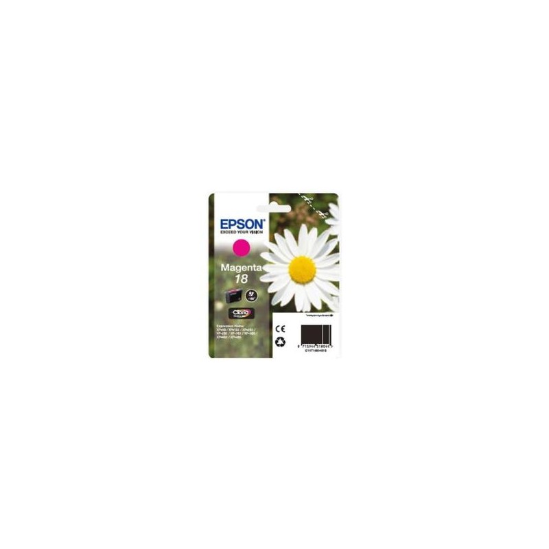 T1803 - 18 - Cartuccia Magenta originale per Epson Expression Home XP30, XP102, XP202, XP205, XP302. T1803 - 18 - Cartuccia Magenta originale per Epson Expression Home XP30, XP102, XP202, XP205, XP302.