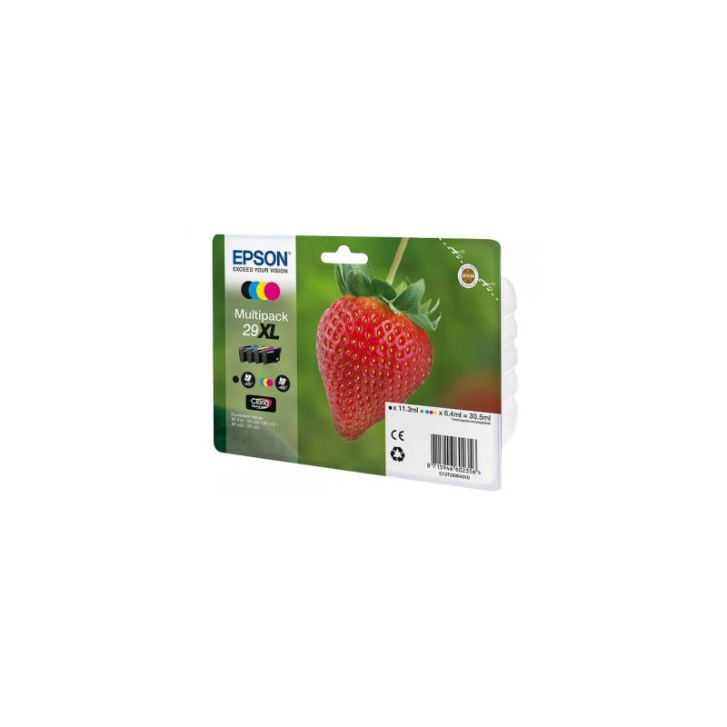 T2996 - SERIE T29XL FRAGOLA - Multipack inkjet nero + colori originale per Epson Expression Home XP235, XP332, XP335, XP432. T2996 - SERIE T29XL FRAGOLA - Multipack inkjet nero + colori originale per Epson Expression Home XP235, XP332, XP335, XP432.