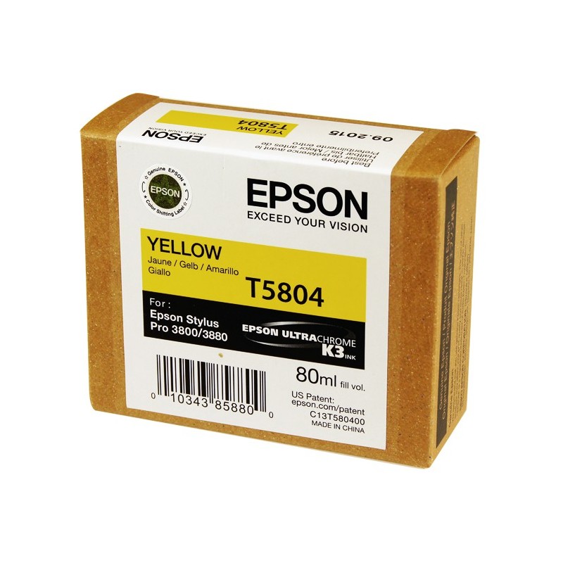T5804 - Cartuccia originale Giallo Epson Pro 3800, 3800 GRAPH