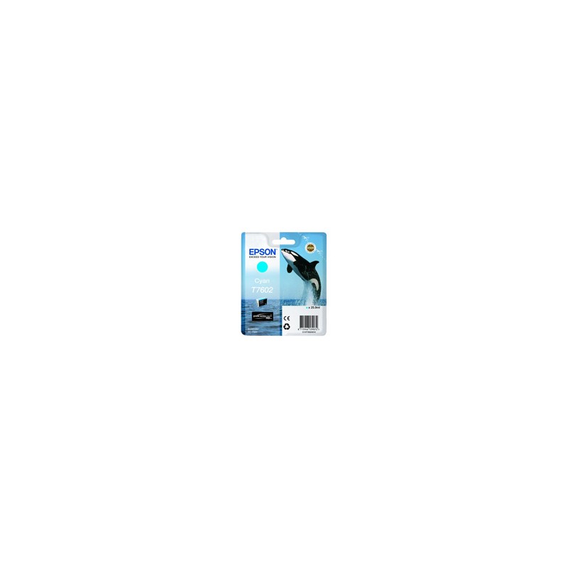 T7602 - Cartuccia Originale Ciano per Epson SureColor SC-P600. C13T76024010