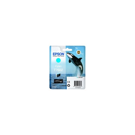 T7602 - Cartuccia Originale Ciano per Epson SureColor SC-P600. C13T76024010