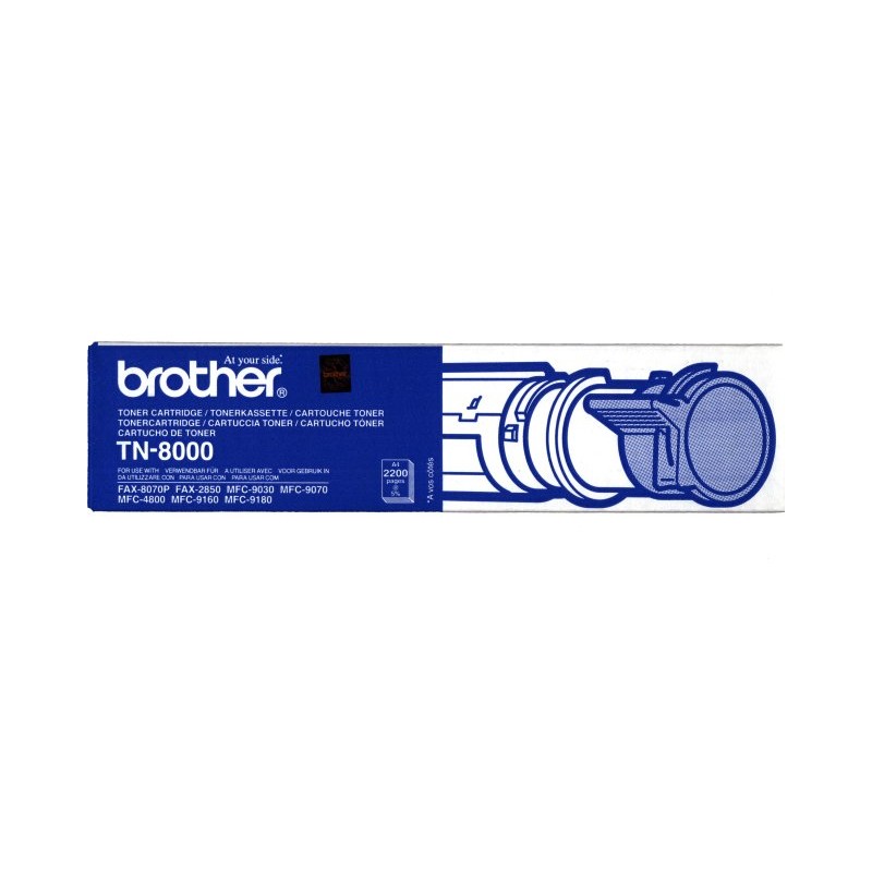 TN - 8000 - Toner originale Nero per Brother Fax 8070P, Mfc 9070, 9160, 9180, Infotec Fax 2896. Stampa fino a 2.200 pagine al 5% TN - 8000 - Toner originale Nero per Brother Fax 8070P, Mfc 9070, 9160, 9180, Infotec Fax 2896. Stampa fino a 2.200 pagine al 5%
