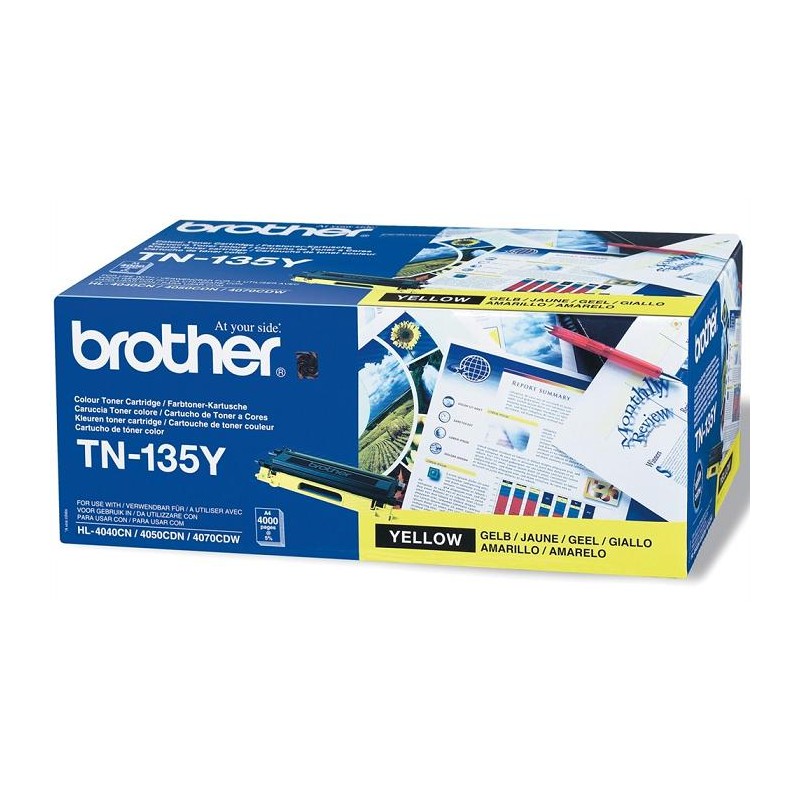TN-135Y - TONER ORIGINALE GIALLO PER DCP 9040 CN, 9045 CDN, HL 4040 CN, 4050 CDN, 4070 CDW. TN-135Y - TONER ORIGINALE GIALLO PER DCP 9040 CN, 9045 CDN, HL 4040 CN, 4050 CDN, 4070 CDW.