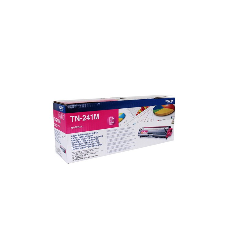 TN-241M - TONER ORIGINALE MAGENTA PER BROTHER HL 3140CW, HL 3150CDW, HL 3170CDW TN-241M - TONER ORIGINALE MAGENTA PER BROTHER HL 3140CW, HL 3150CDW, HL 3170CDW