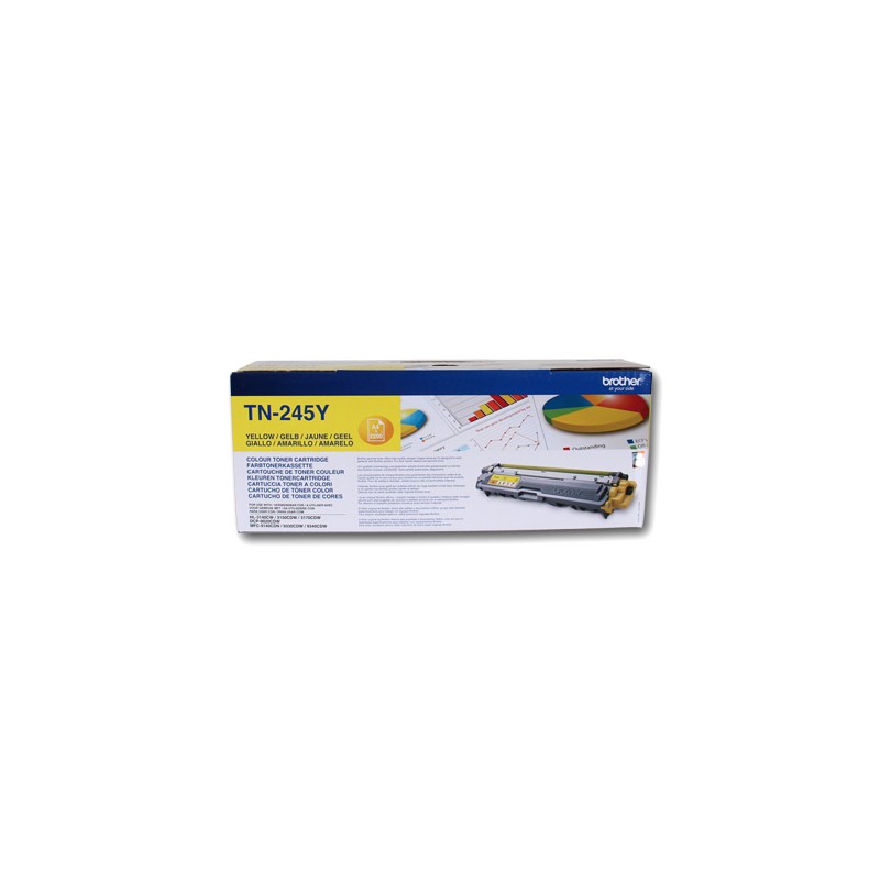 TN-245Y - TONER ORIGINALE GIALLO PER BROTHER HL 3140CW, HL 3150CDW, HL 3170CDW TN-245Y - TONER ORIGINALE GIALLO PER BROTHER HL 3140CW, HL 3150CDW, HL 3170CDW