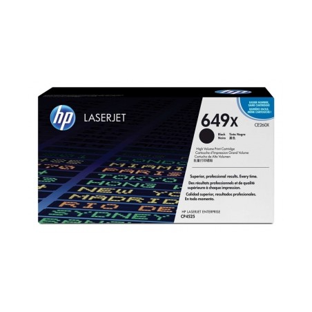 CE260X - 647A - TONER ORIGINALE NERO HP COLOR CP4525DN, CP4525N, CP4525XH, 4025N, 4025DN.