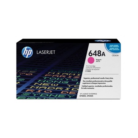 CE263A - 648A - TONER ORIGINALE MAGENTA HP COLOR CP4525DN, CP4525N, CP4525XH, 4025N, 4025DN.