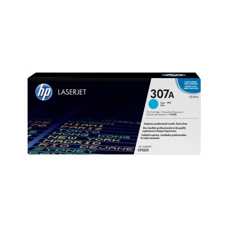 CE741A - 307A - TONER ORIGINALE CIANO HP COLOR CP5225, CP5225 DN, CP5225 N.
