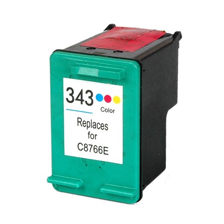 343 Cartuccia Rigenerata Inkjet a Colori Per Deskjet Photo 5940, Deskjet 460C, Psc 2350,2355, 2570. Compatibile Con C8766ee. Cod