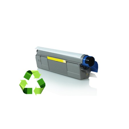 43324421 - Toner rigenerato Giallo per Oki C 5800N, 5900N, 5800DN, 5900DN, 5900DTN. Stampa fino a 10.000 pagine al 5% di copertu